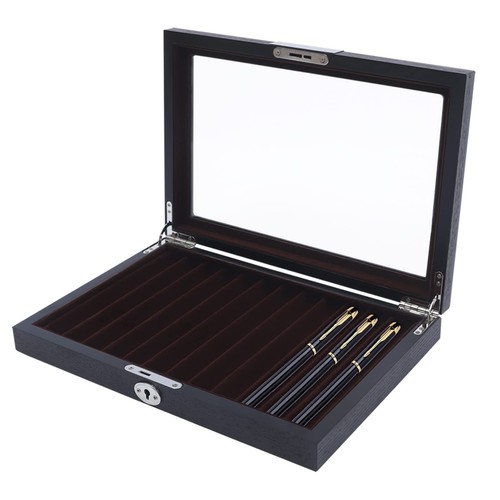 Wood pen storage box - pen,